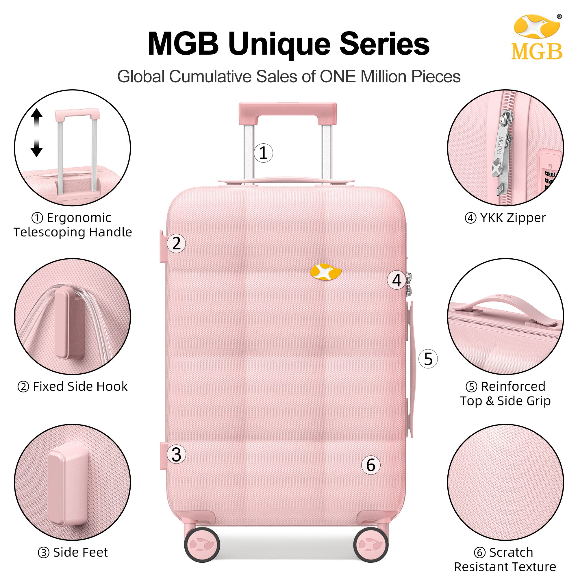Premium Carry-On Luggage – Lightweight Polycarbonate Suitcase with TSA Lock